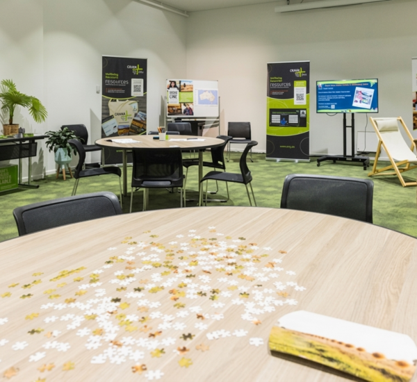 Wellbeing Lounge, an opportunity to learn more about CRANAplus’ Wellbeing workshops, resources and the Bush Support Line